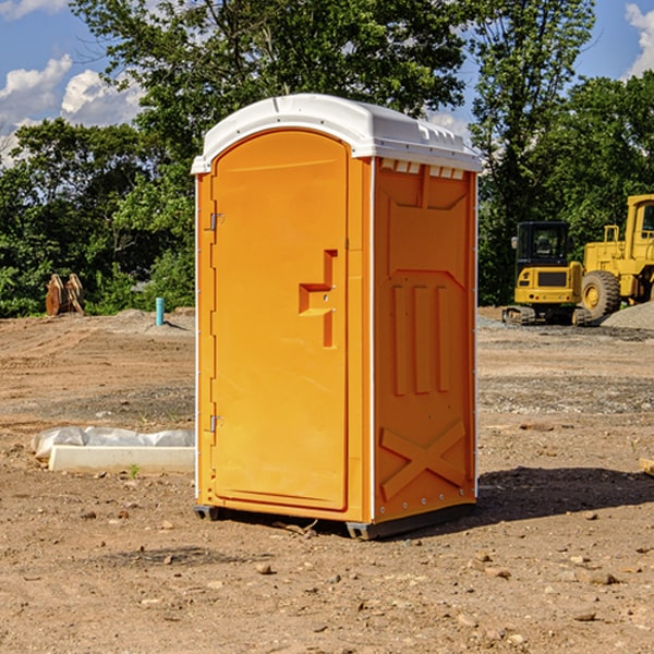 how often are the portable restrooms cleaned and serviced during a rental period in Blue Berry Hill